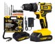 Parafusadeira Furadeira De Impacto The Black Tools Profissional TB-21PX 2 Baterias Com Maleta 60Hz Amarelo